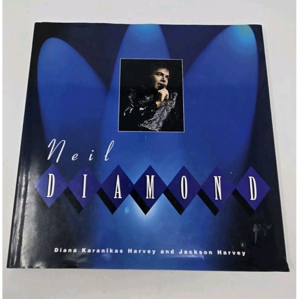 VINTAGE HARD COVER BOOK NEIL DIAMOND PICTORIAL BIOGRAPHY DIANA HARVEY 1996 MUSIC